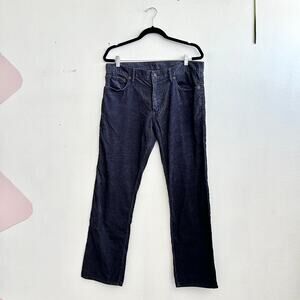 Gap 1969 Straight Leg Corduroy Pants Mens 33x30 Charcoal Casual Comfort Fall